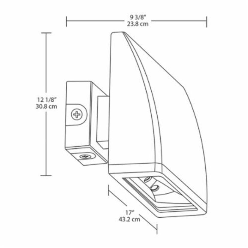 RAB Lighting WPLED104 Standard Wallpack,) LED Lamp, 113 W Fixture, 120/208/240/277 VAC, Bronze Housing